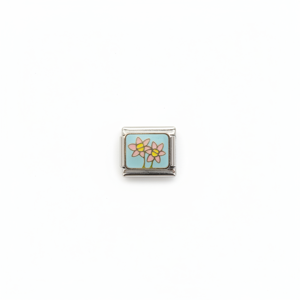 Daffodil Flower Charm - White Background