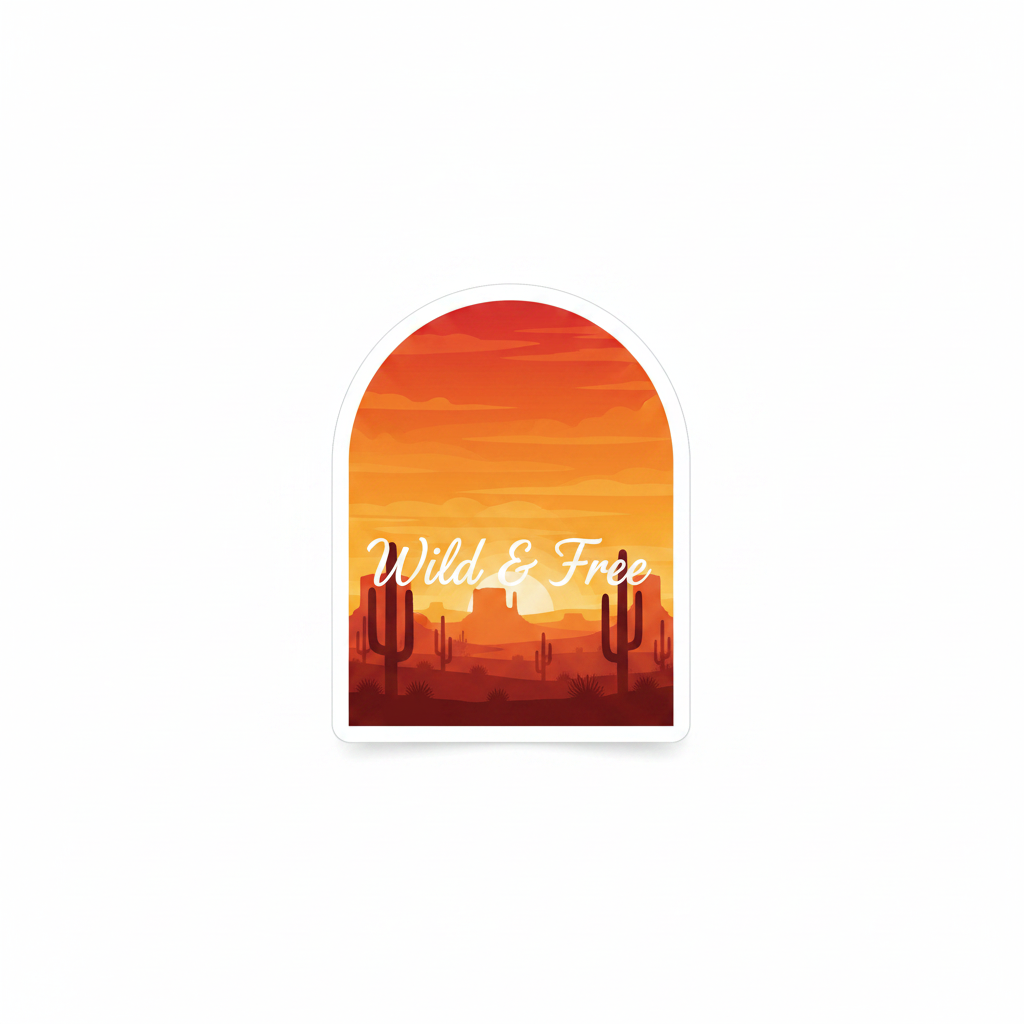 Desert Sunset sticker