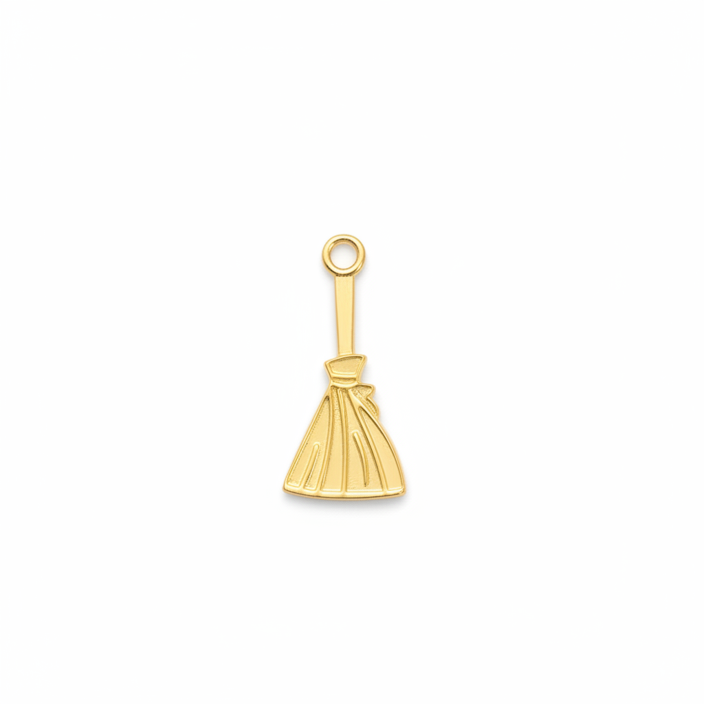 Gold Broom Charm