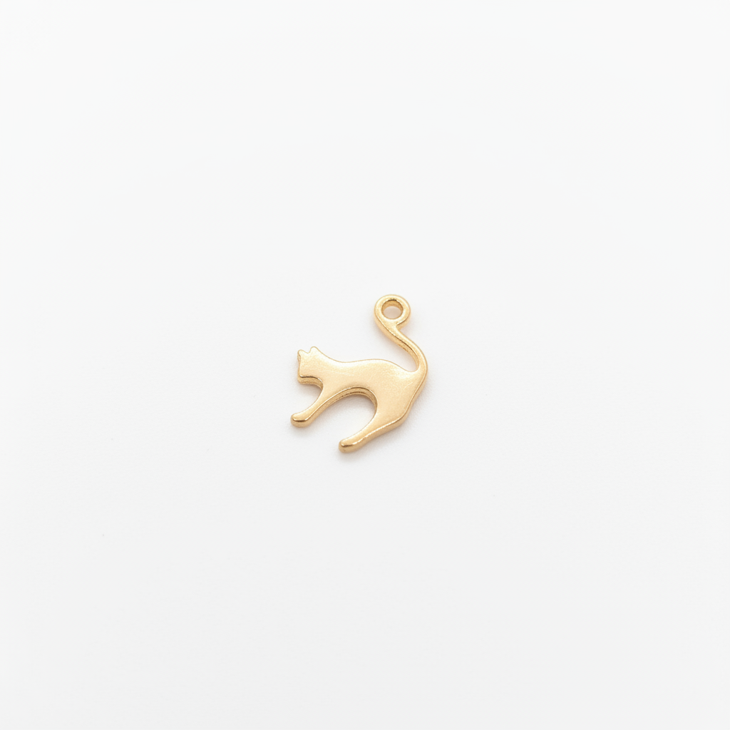 Gold Cat Charm
