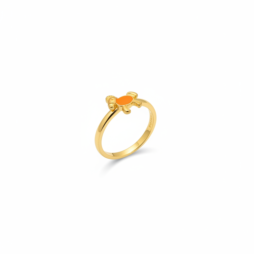 Gold Horse Attachable Charm Ring