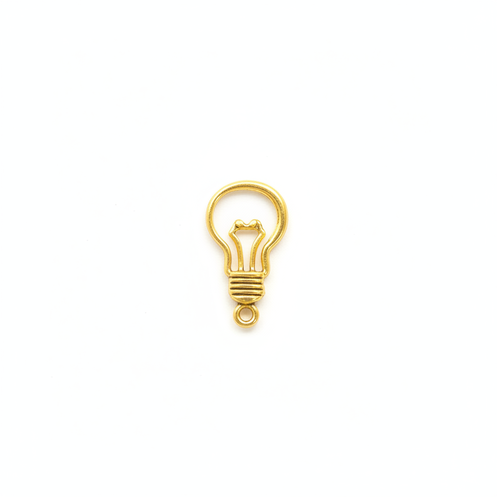 Gold Lightbulb Charm