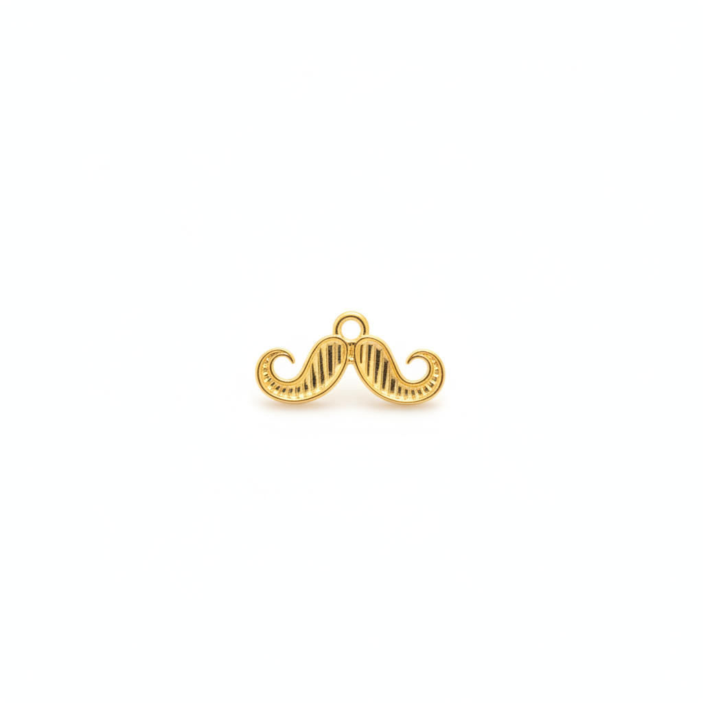 Gold Mustache Charm