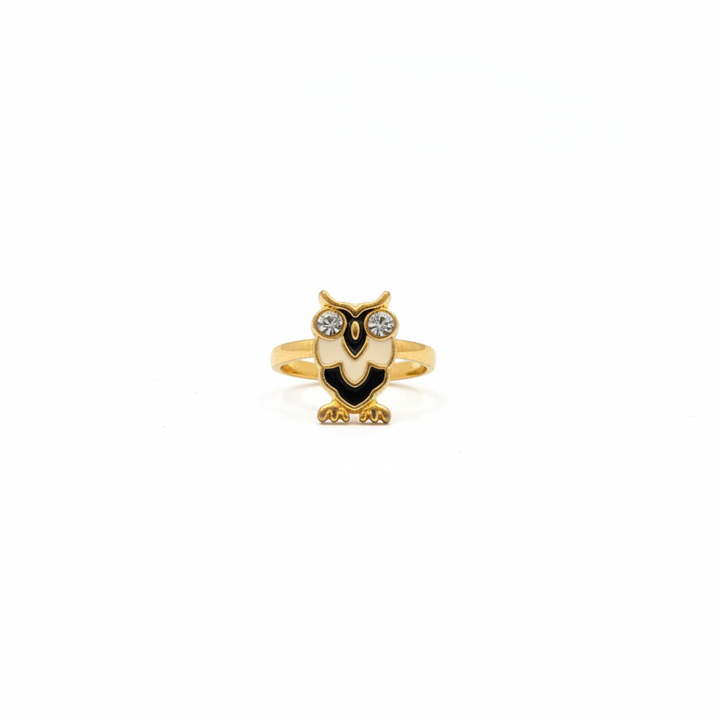 Gold Owl Attachable Charm Ring