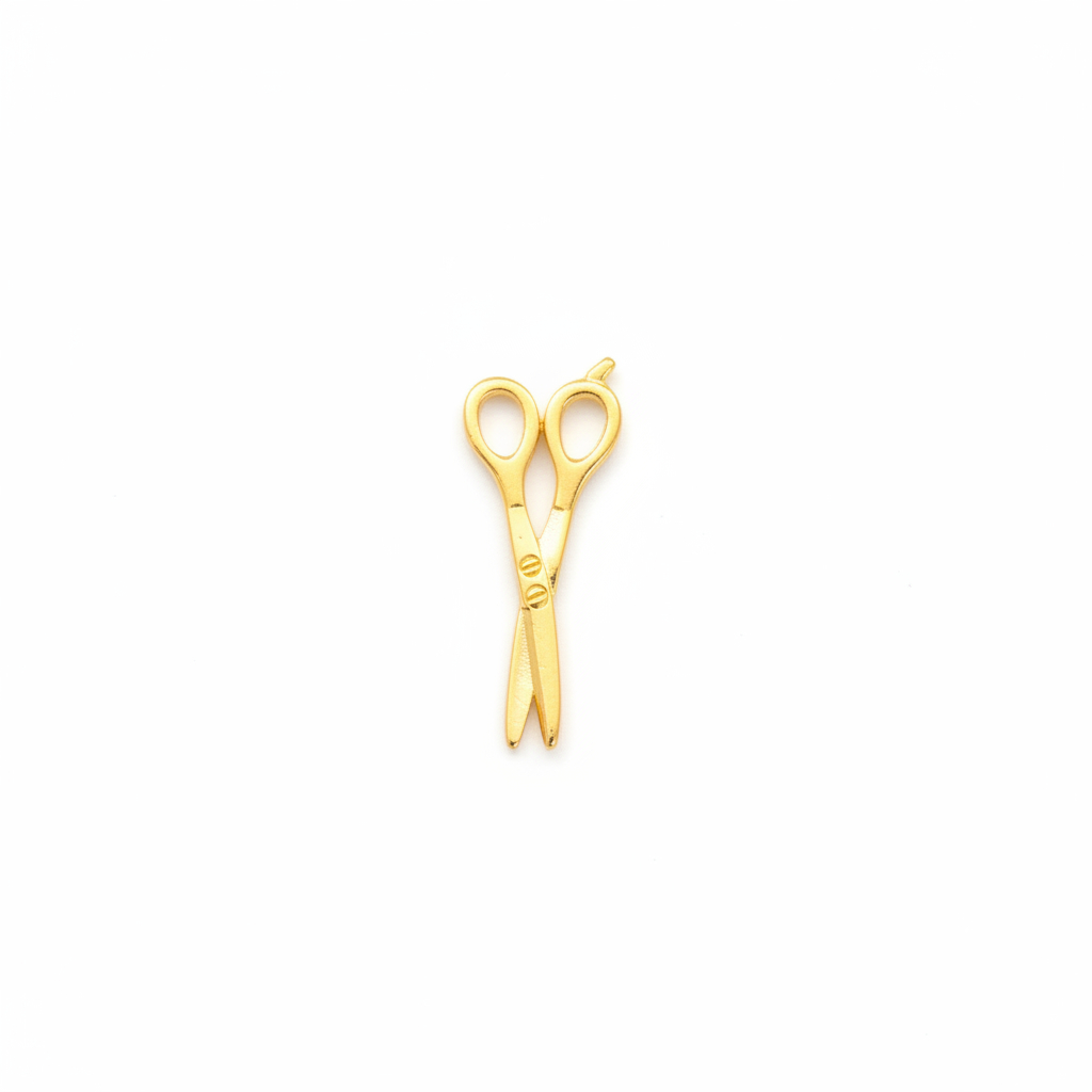 Gold Scissors Charm
