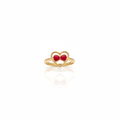 Heart Cherry Ring - White Background