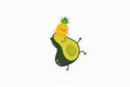 Kawaii Avocado & Pineapple Sticker