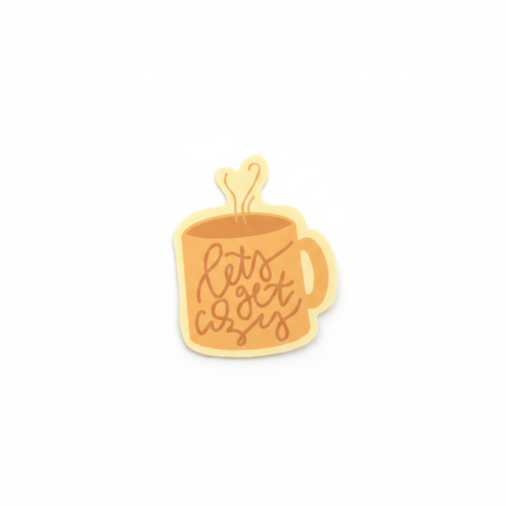 Let's Get Cozy sticker