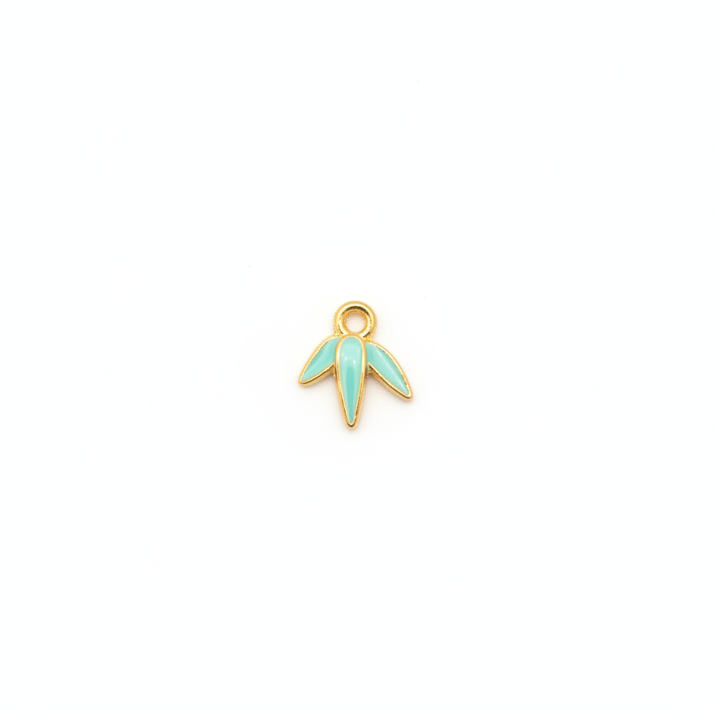 Mint Tulip Charm - White Background