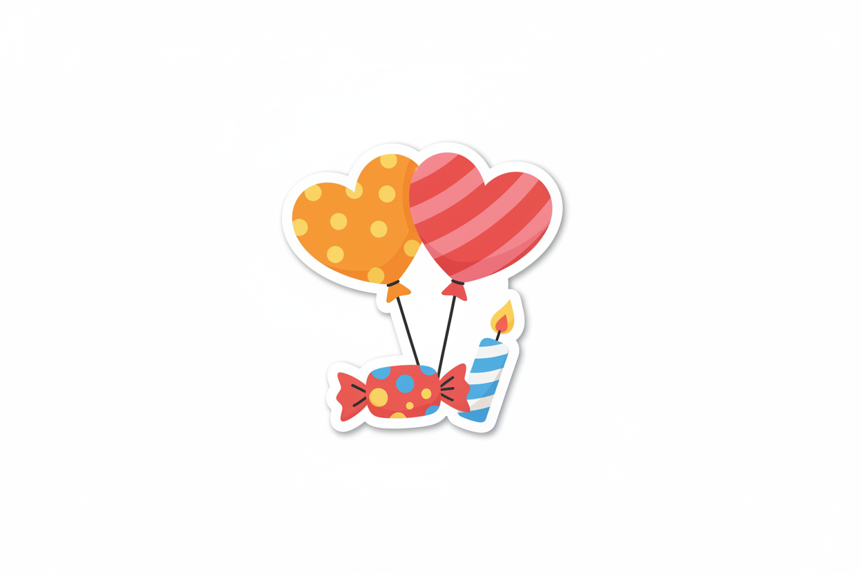 Party Balloons Sticker