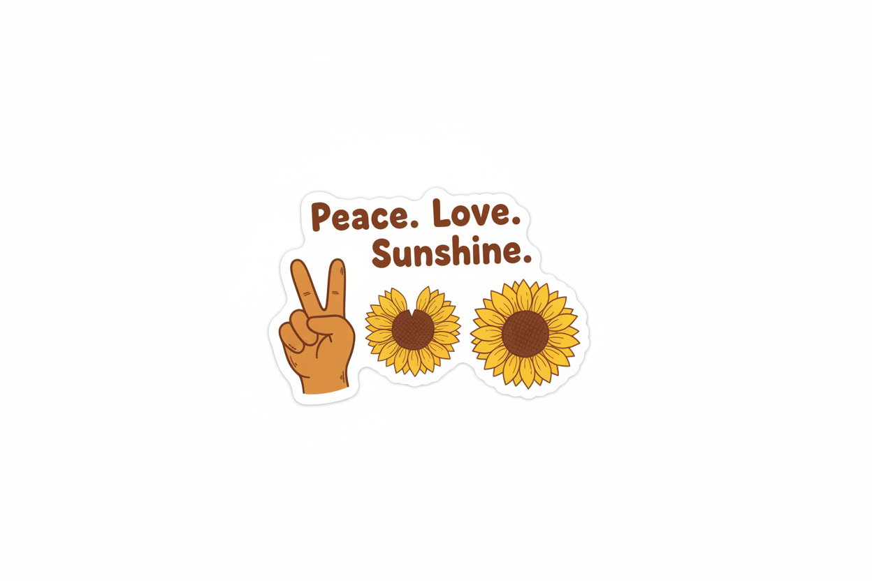 Peace Love Sunshine Sticker