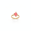 Pink Fox Charm Ring