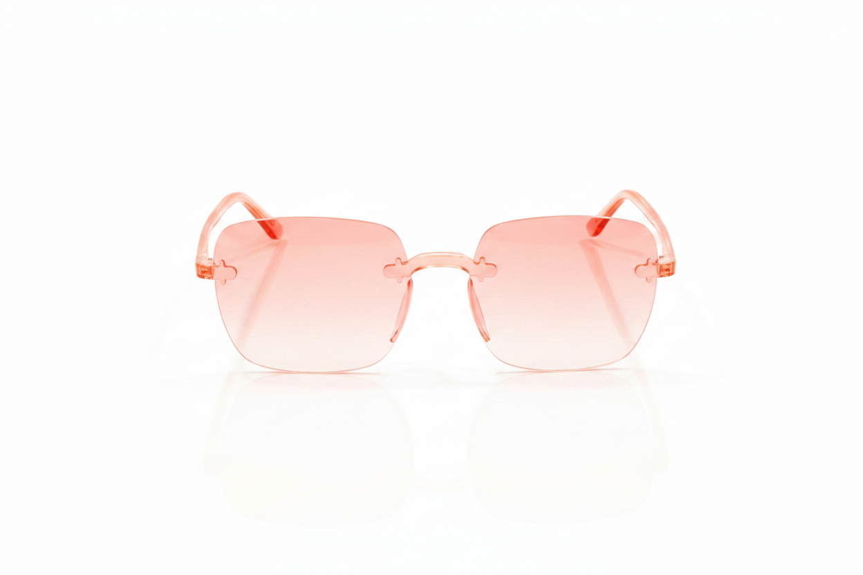 Pink Sunglasses Straight White Background