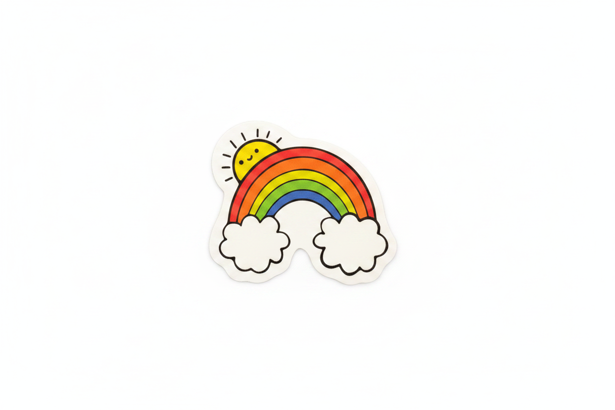 Rainbow Sun Sticker