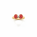 Red Bow Ring - Straight