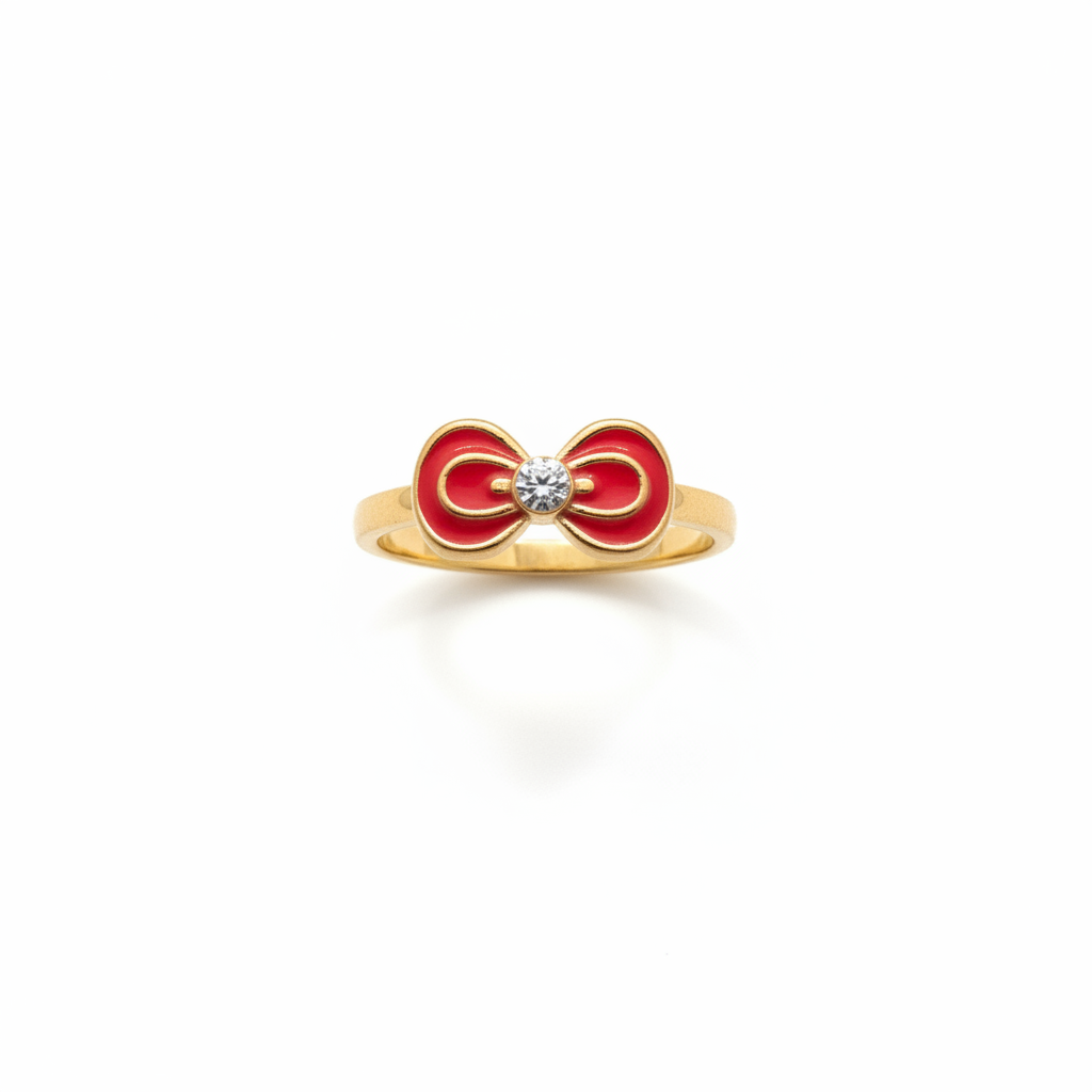 Red Bow Ring - Straight