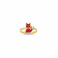 Red Cat Charm Ring